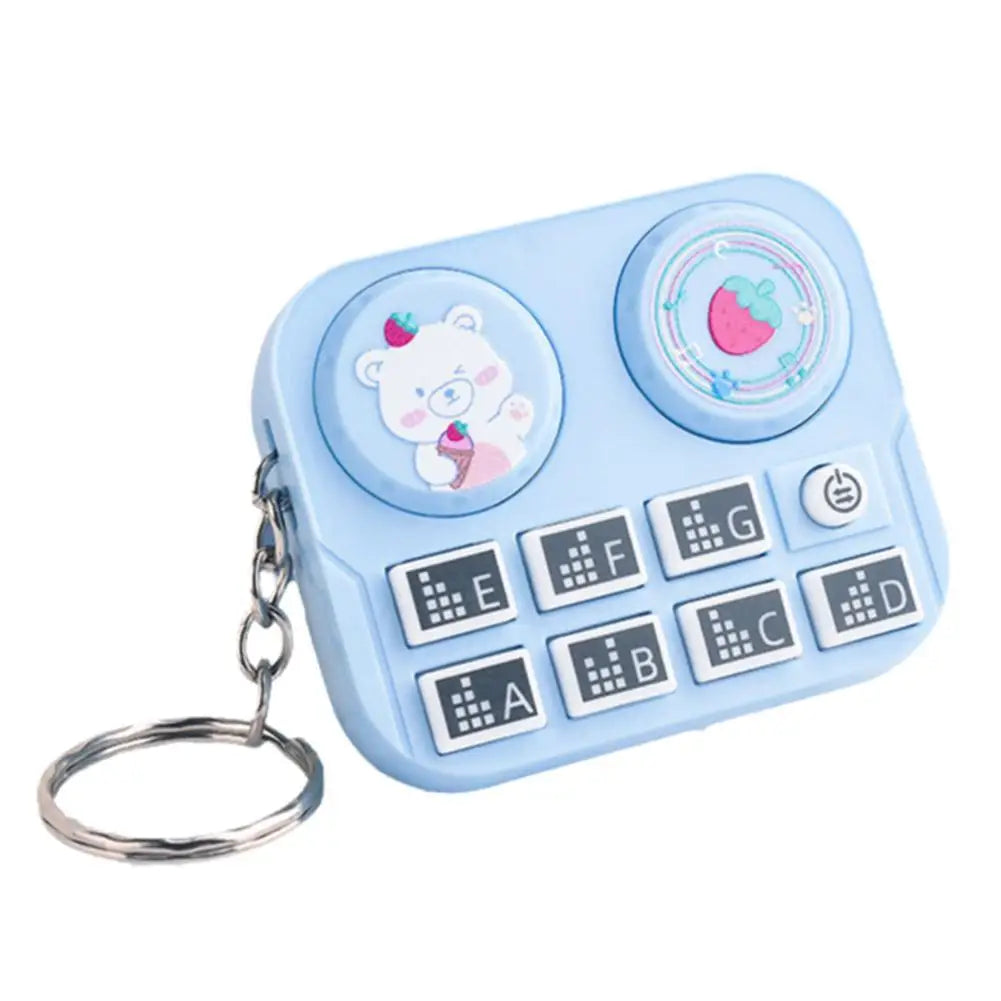 Mini DJ Music Disc Keychain Toy, Musical Sound Button Pendant, Fun Educational Gift for Kids