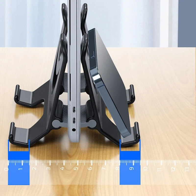 Vertical Laptop Stand – ABS Plastic Dock, Space-Saving Holder for MacBook, Surface, HP, Dell, and Chromebooks