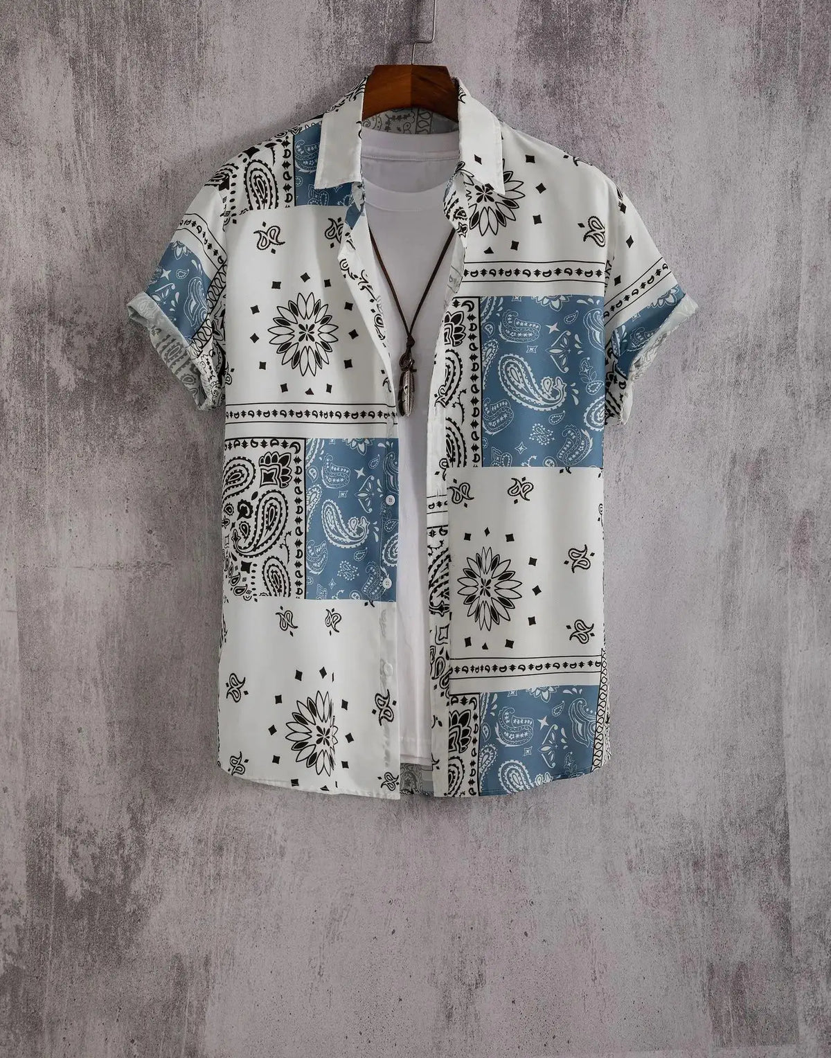 Men's Hawaiian Floral Print Shirt, Casual Short Sleeve Button-Up, Lightweight Beach Holiday Summer Wear