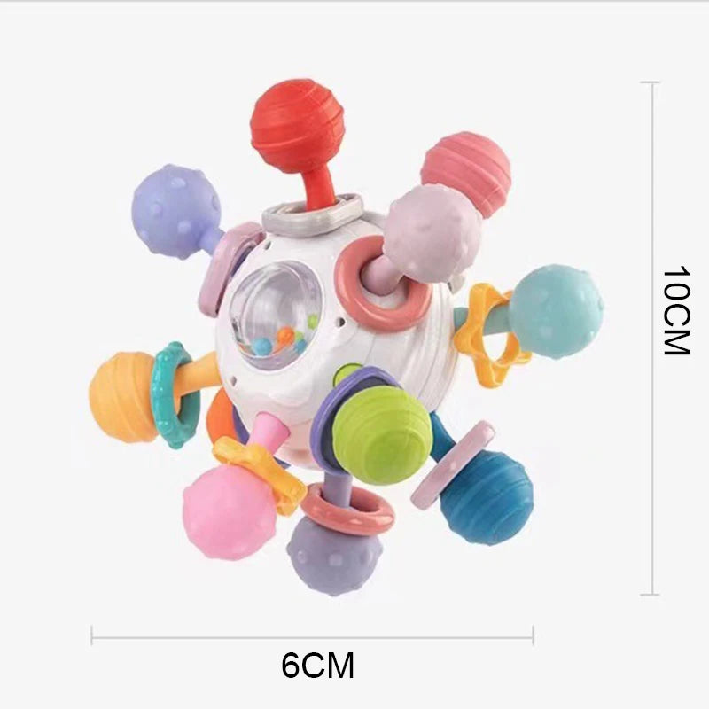 Educational Sensory Teether Rattle Toys for Infants Aged 0-12 Months