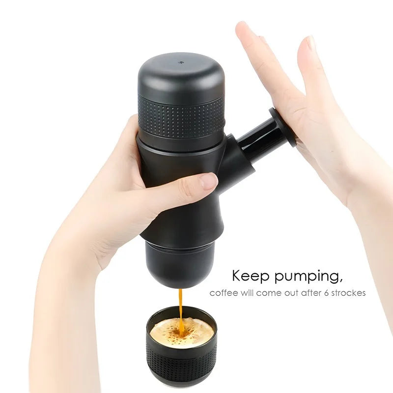 Portable Mini Hand Pressure Coffee Machine: Handheld Espresso Maker for Home and Travel