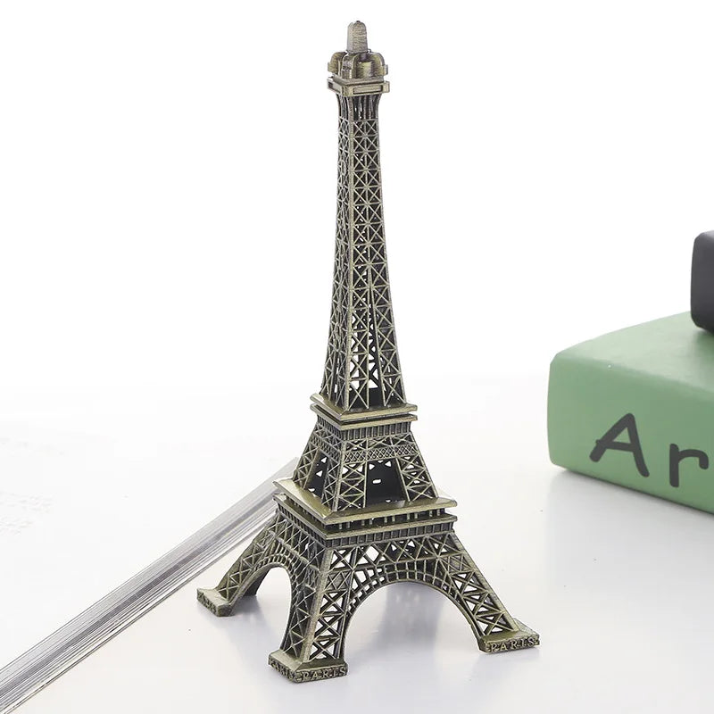 1Pcs Paris Eiffel Tower Ornament: Retro Bronze Iron Model for Home Decoration