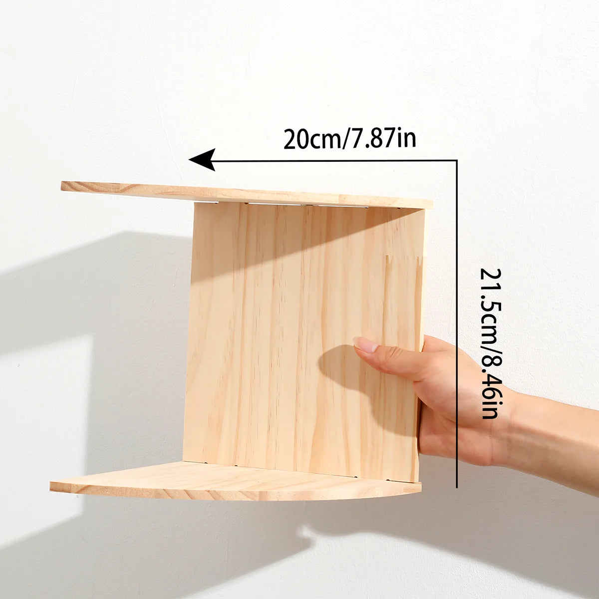 2/4/5 Layers Wooden Corner Shelf: Burlywood Floating Wall Organizer for Boho Home Decoration and Aesthetic Room Decor