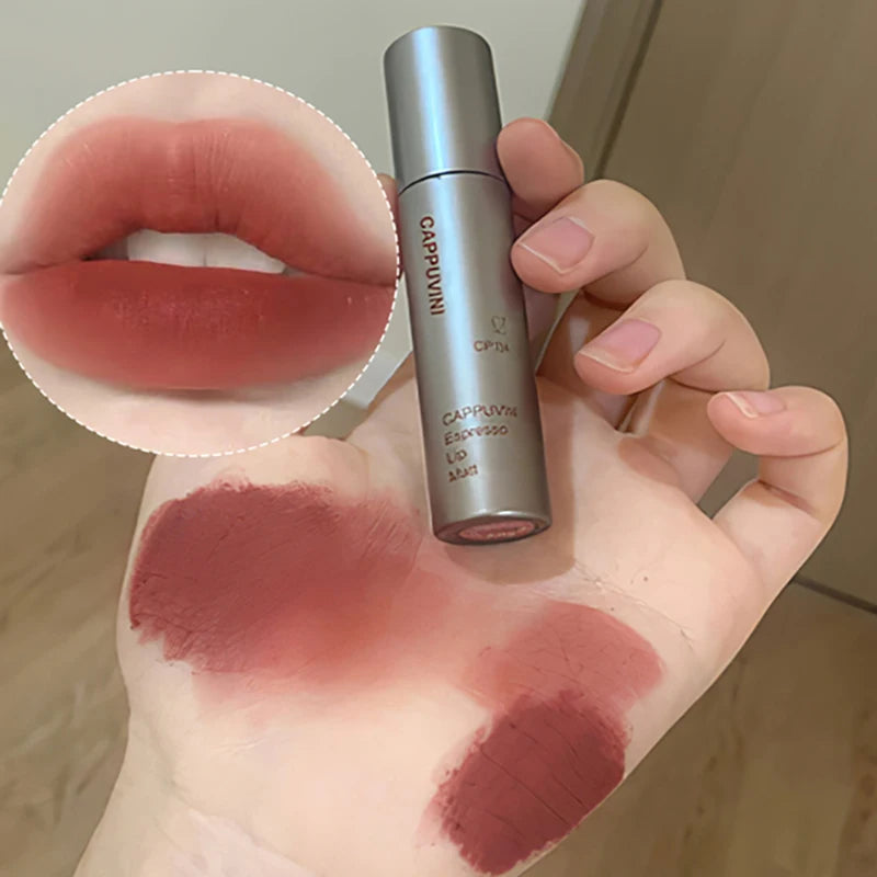 Single Velvet Matte Mist Lip Gloss - Waterproof, Smudge-Proof Liquid Lipstick, Non-Stick Cup