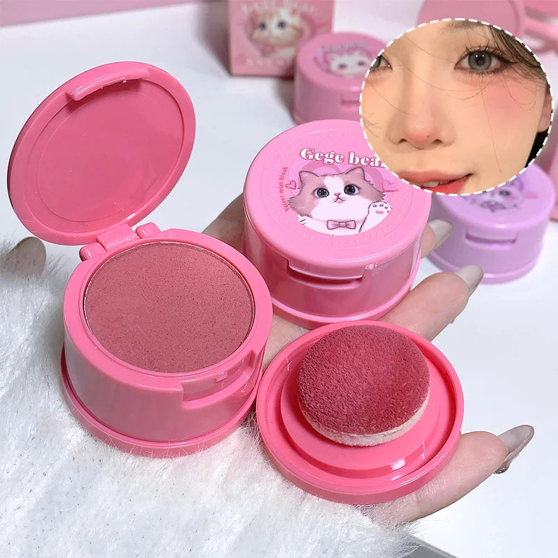 Gege Bear Bang Bang Soft Fog Powder Blusher - Matte Finish for Natural Lift &amp; Tender Makeup