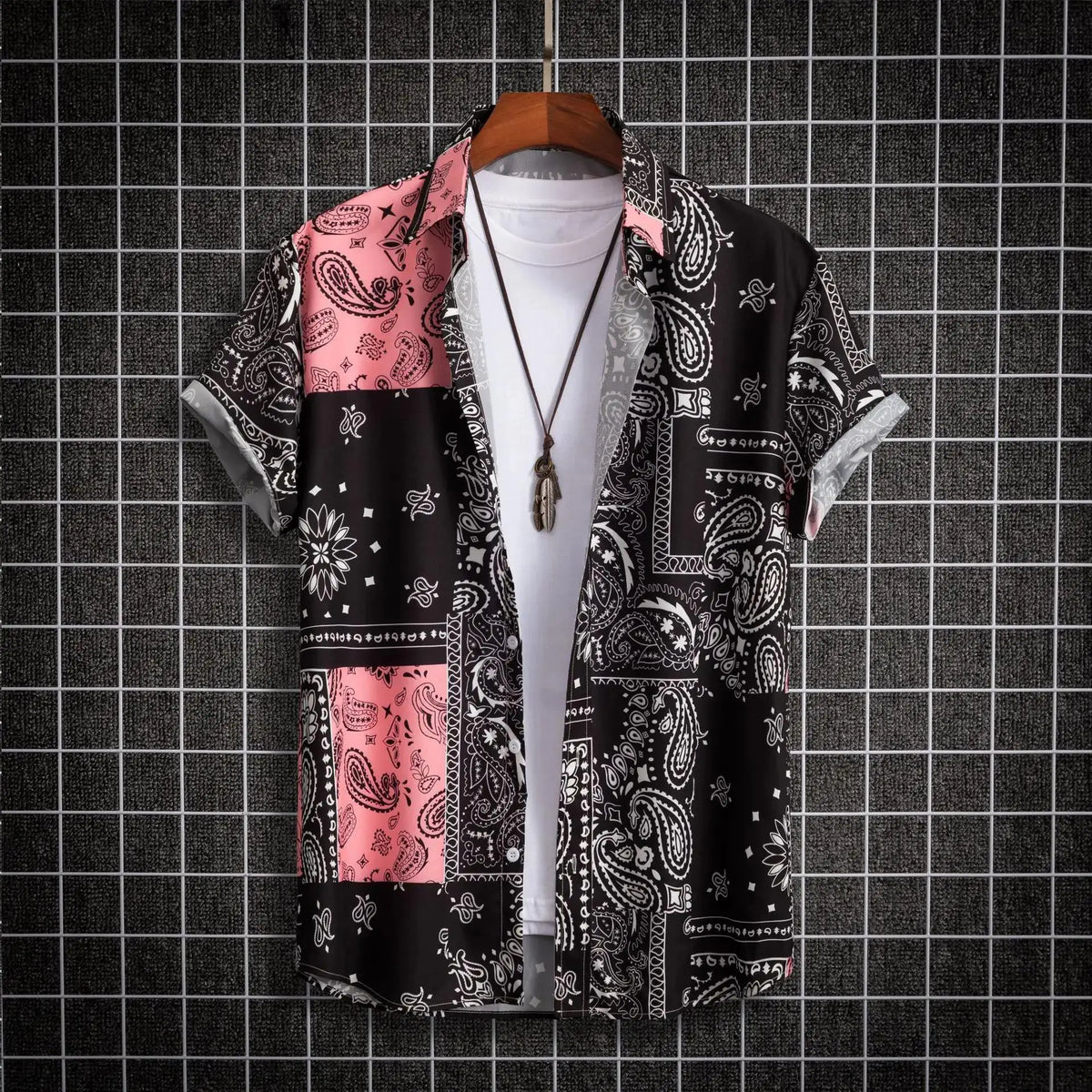 Men's Hawaiian Floral Print Shirt, Casual Short Sleeve Button-Up, Lightweight Beach Holiday Summer Wear