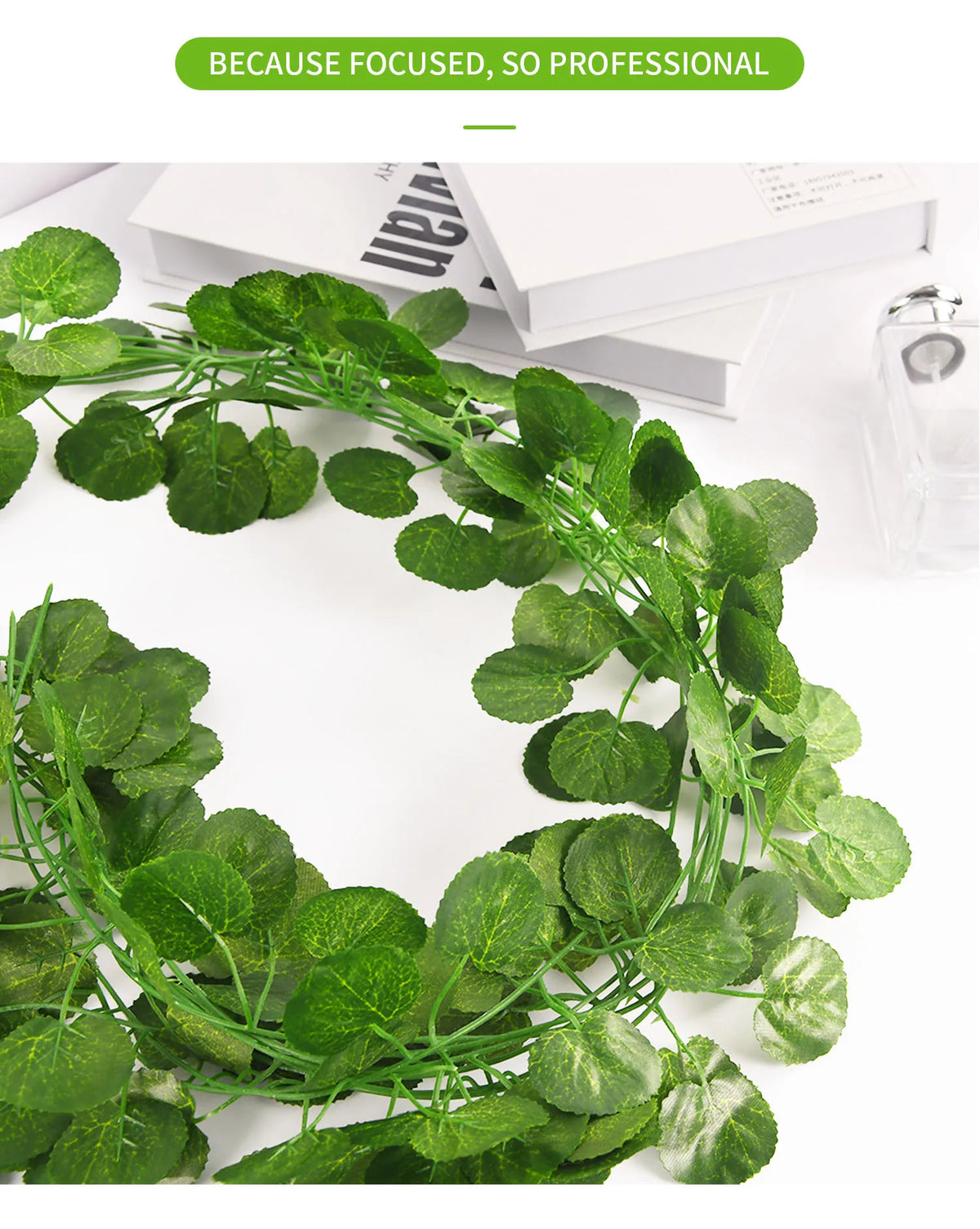 2.1M Green Ivy Leaf Garland: Artificial Silk Vine for Home and Wedding Decoration