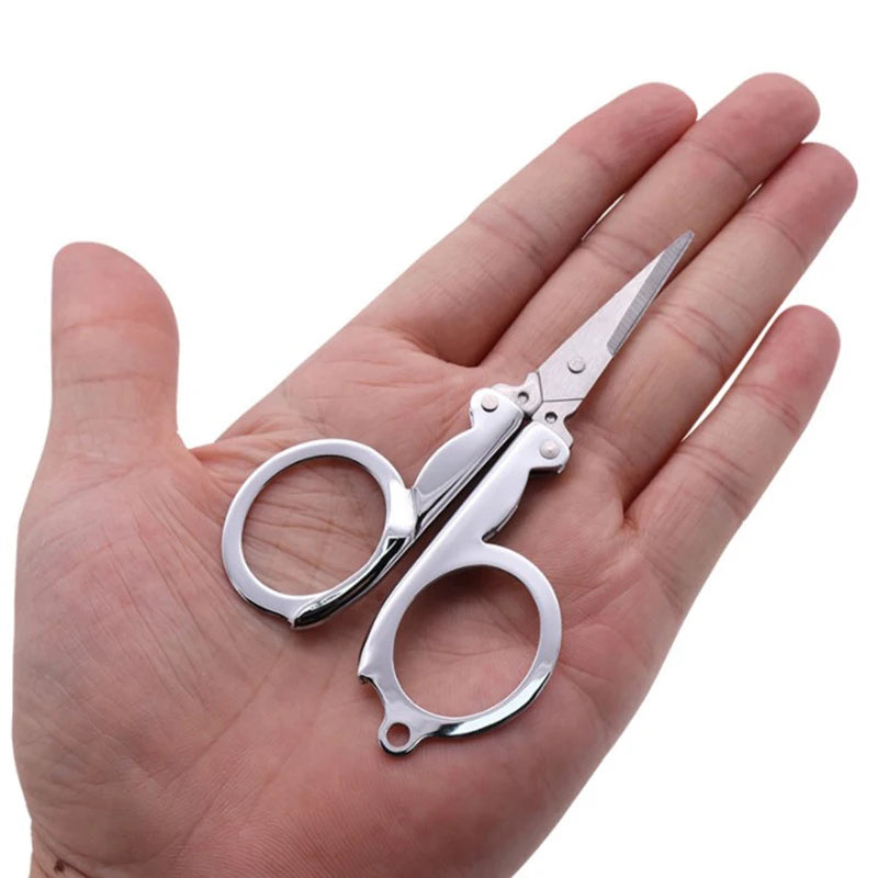 Mini Folding Scissors for Travel and Crafts - Sharp Blade Emergency Tool