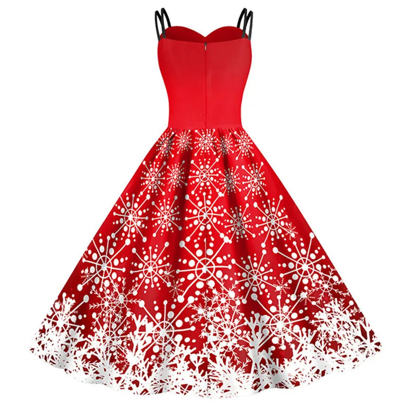 Women&#39;s Skeleton Rose Print Halloween Dress: Gothic Rockabilly Party Costume