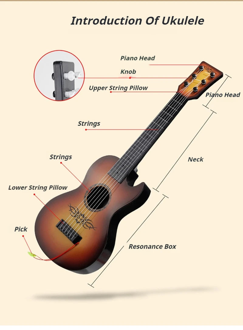 54cm Ukulele Toy - Children&#39;s Guitar for Music Play