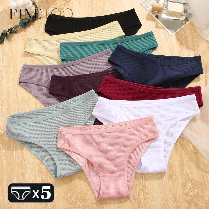 5-Pack Women&#39;s Breathable Cotton Panties for Comfort