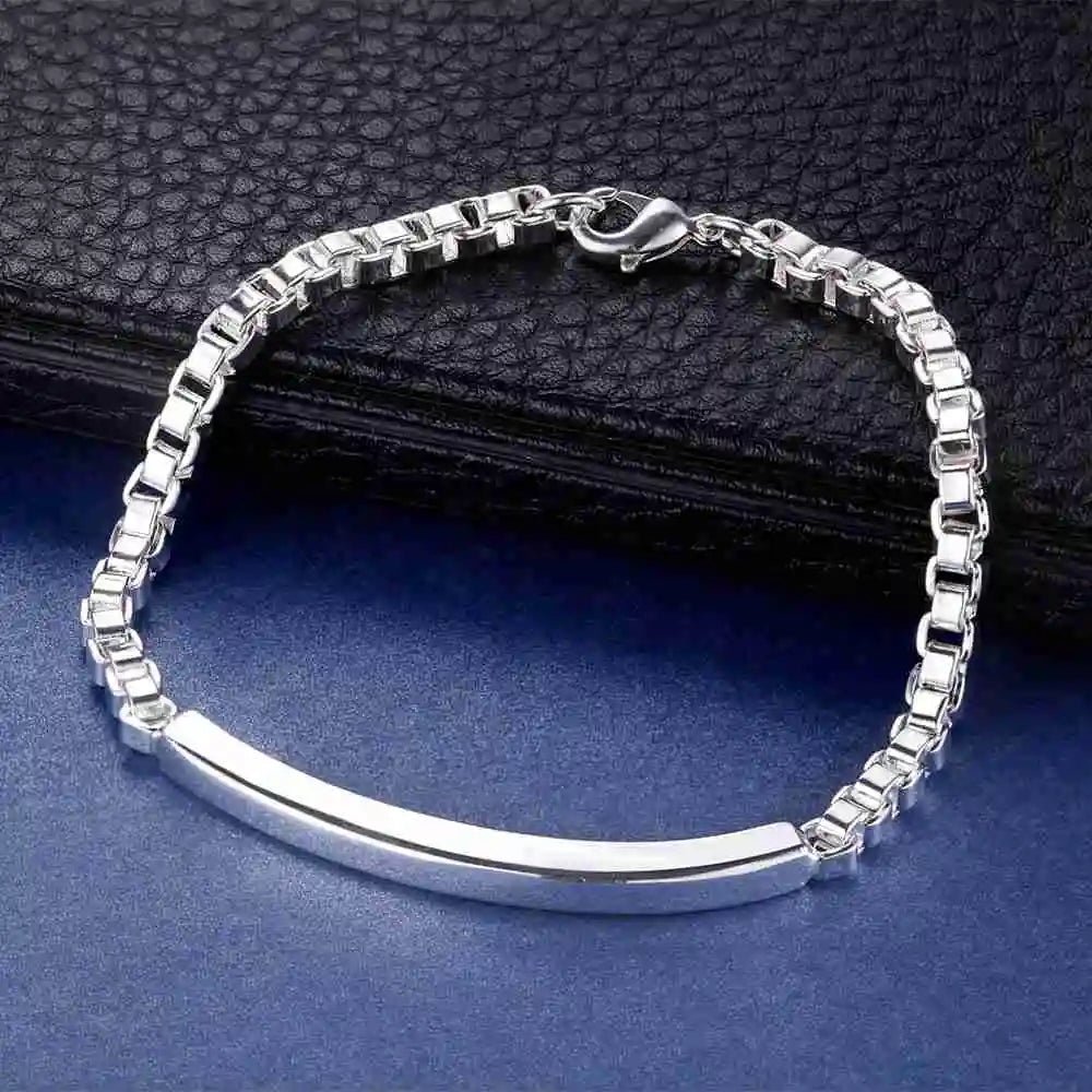 925 Sterling Silver Heart Bracelet for Women and Men, High-Quality Romance Chain Fashion Jewelry for Engagement, Party and Wedding Gift