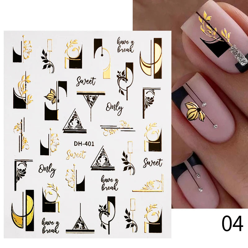 Succulent Plants 3D Nail Sticker - Spring Floral DIY Decoration