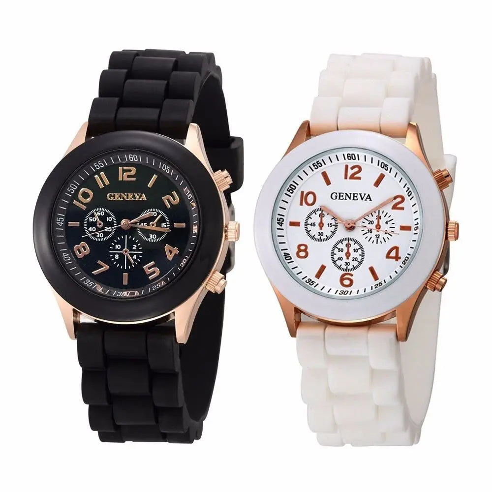 Women’s Fashion Luxury Watch – Silicone Strap Quartz Wrist Watch for Females