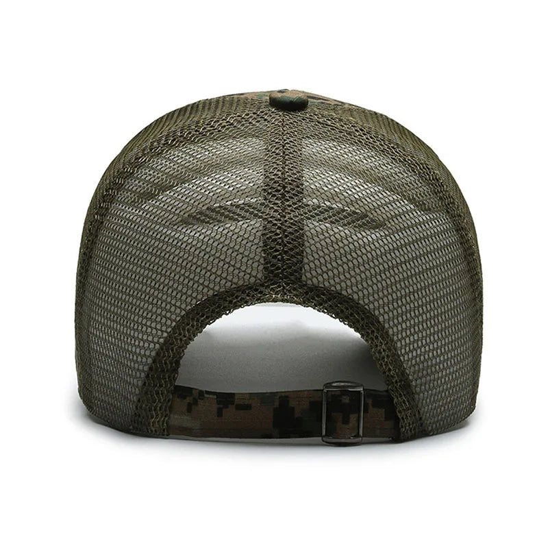 Men&#39;s American Flag Camouflage Baseball Cap – Breathable Tactical Outdoor Hat, Adjustable and Stylish Casquette