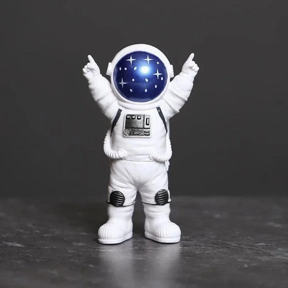 4pcs Astronaut Figurine Set: Spaceman Sculpture for Home Decoration and Kids&#39; Educational Gift