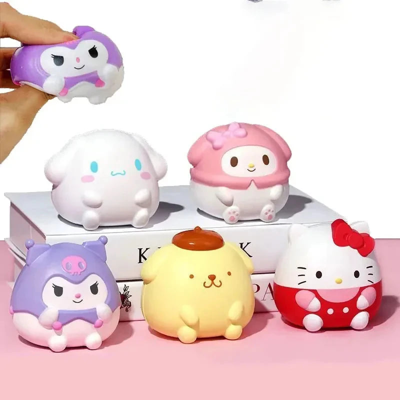 Kawaii Melody Decompression Kuromi Cinnamoroll Stress Relief Squishy Toy – Anime Cartoon Hand Pinch Toy