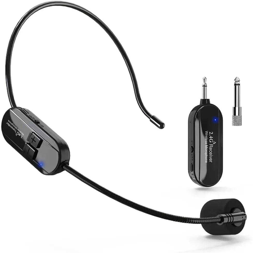 Professional Wireless Headset Microphone - Transmitter for PA, Guitar, Teaching, and Fitness