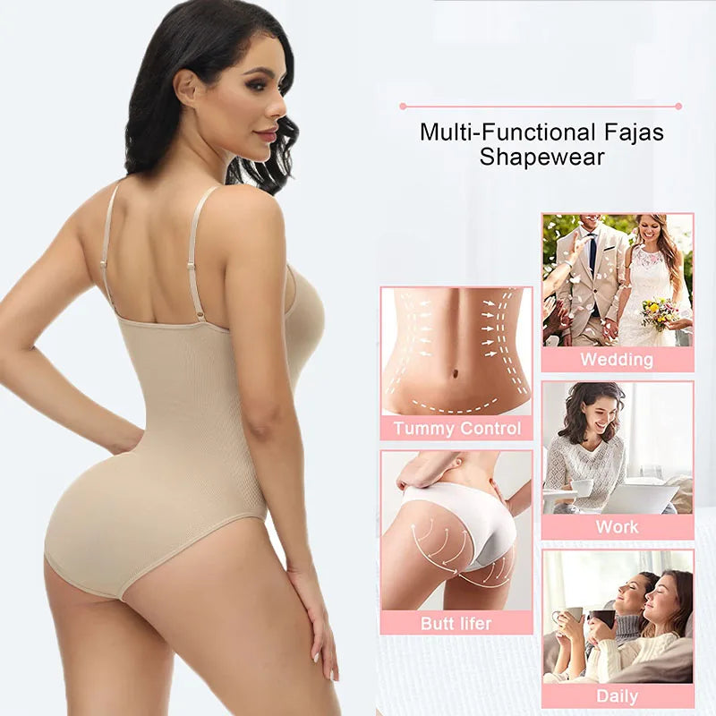 Spaghetti Strap Slimming Body Shaper: Seamless and Comfortable Fit