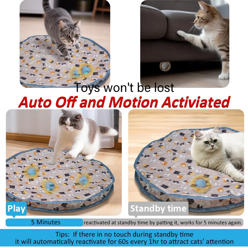 Motion-Activated Interactive Cat Toy Ball – Hide and Seek Fun for Indoor Play