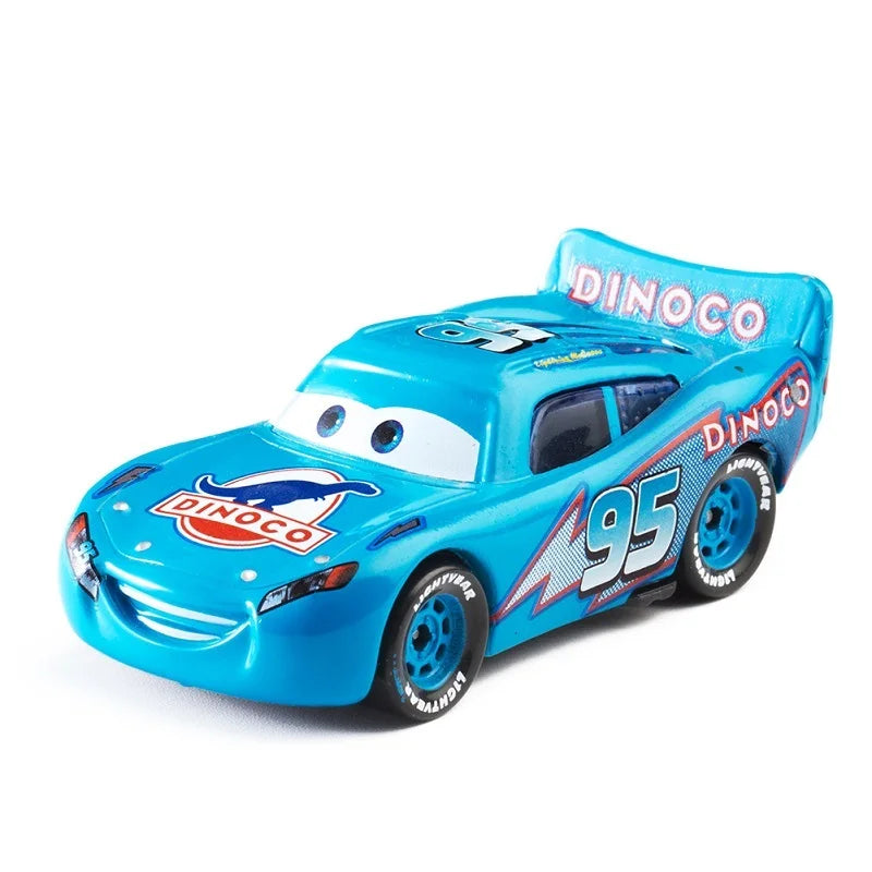 Disney Pixar Cars Lightning McQueen 1:55 Alloy Metal Model Car – Includes Mater and Sheriff