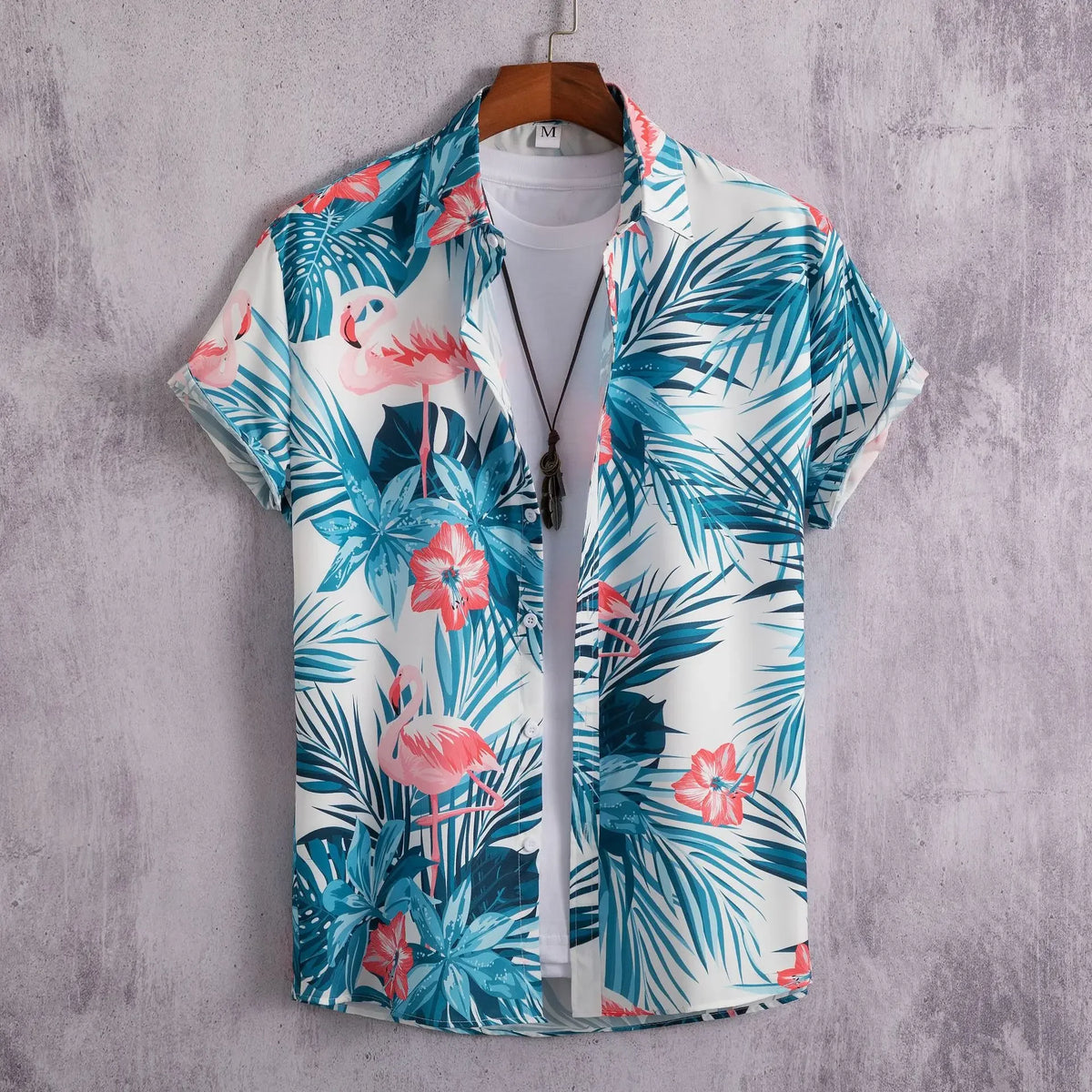 Men's Hawaiian Floral Print Shirt, Casual Short Sleeve Button-Up, Lightweight Beach Holiday Summer Wear