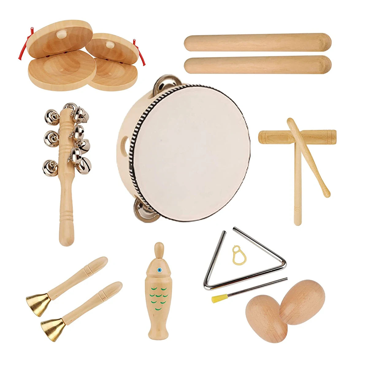 Wooden Musical Instrument Toys for Kids - Eco-Friendly Percussion Set