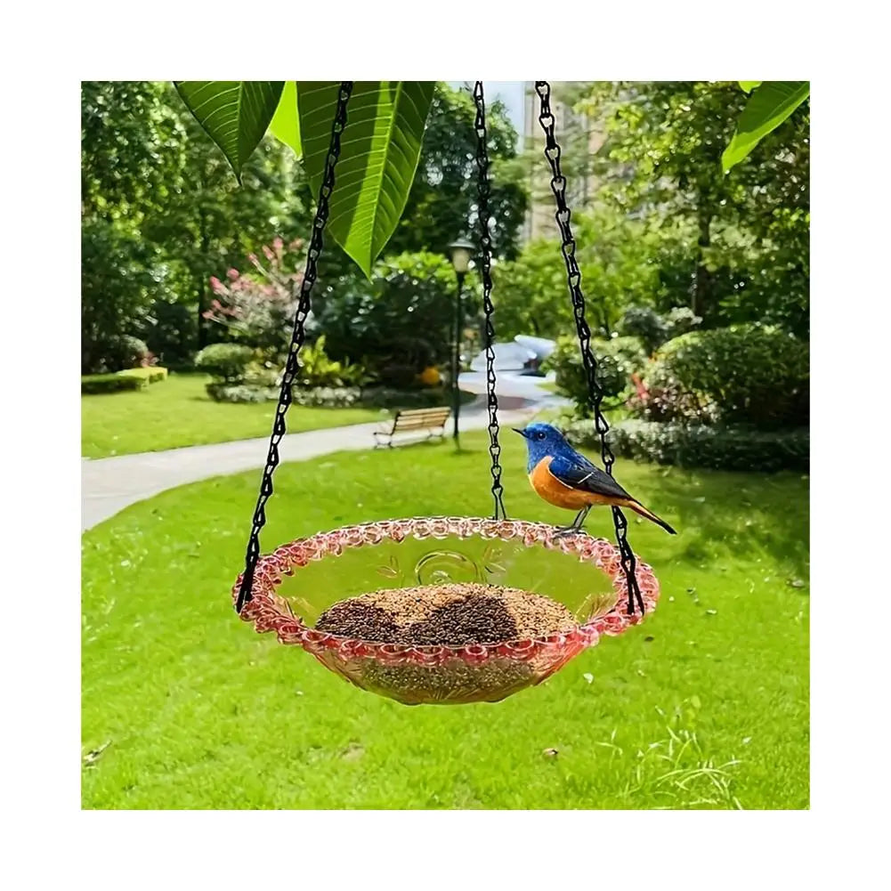 Outdoor Hanging Bird Feeder - Decorative Pendant for Garden and Courtyard