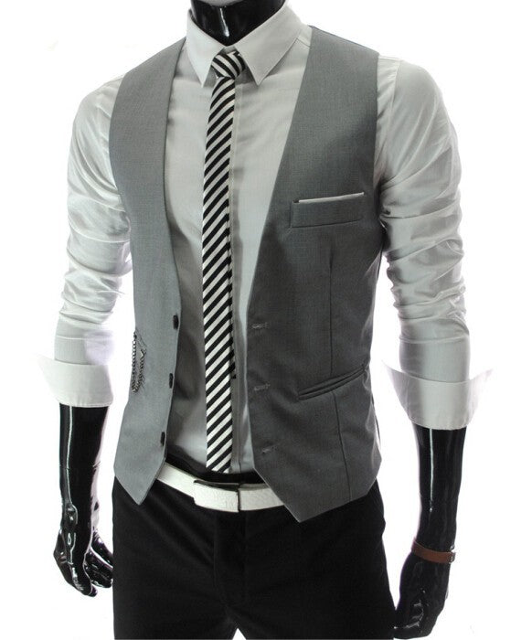 Men&#39;s Casual Sleeveless Formal Business Jacket