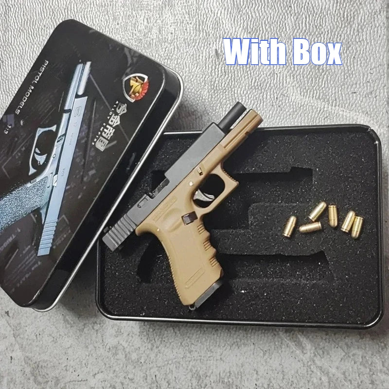 1:3 Scale Glock G17 Mini Pistol Model: Metal DIY Toy Keychain Pendant