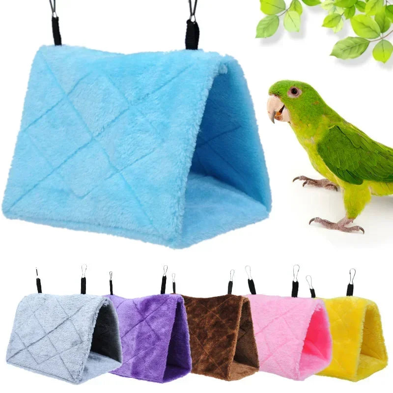 Hanging Bird Hammock Tent – Cozy Bed &amp; Cage Decor for Parrots and Birds