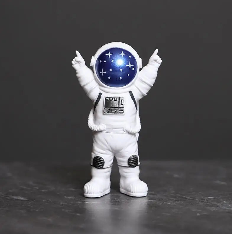 4pcs Astronaut Figurine Set: Spaceman Sculpture for Home Decoration and Kids&#39; Educational Gift