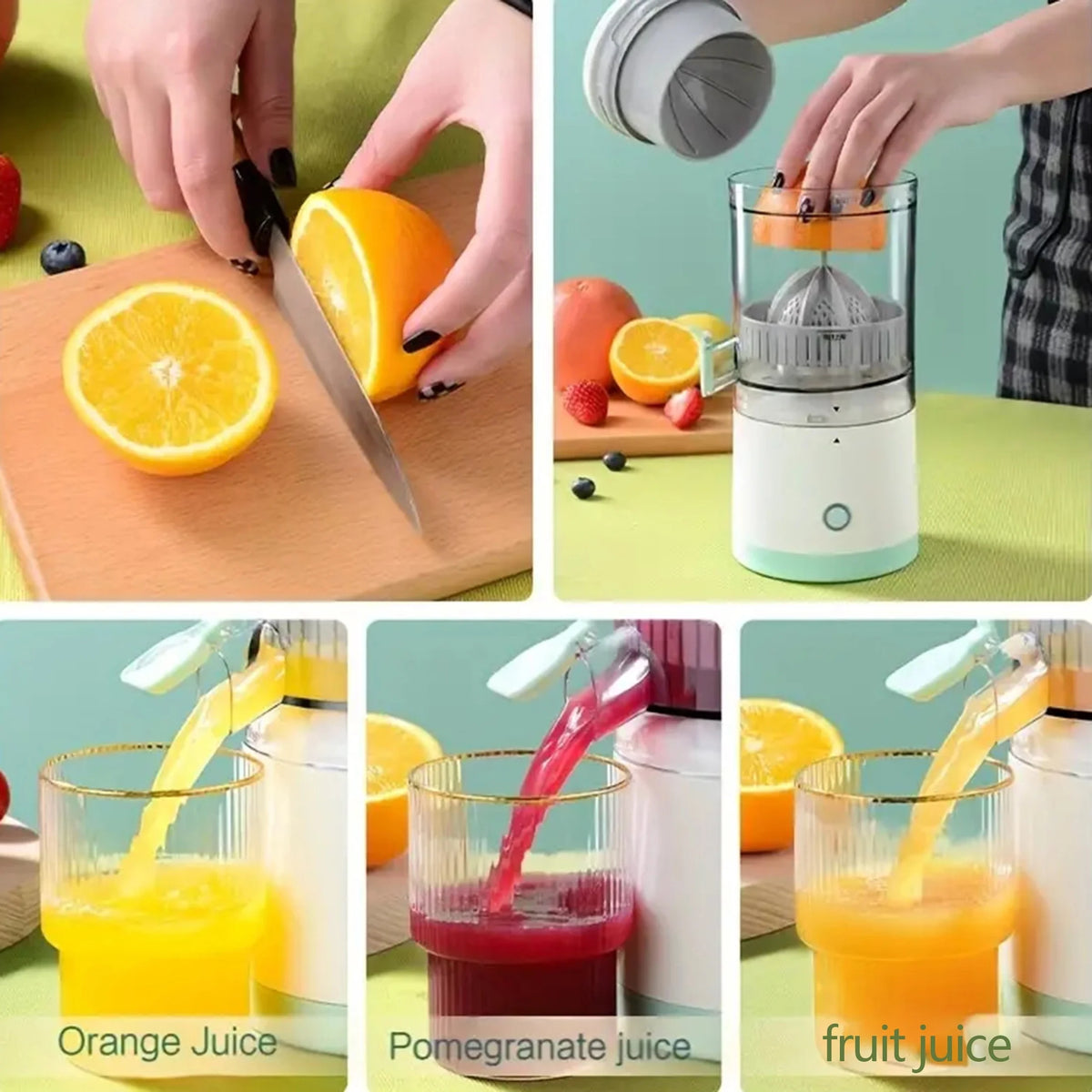 USB Rechargeable Citrus Juicer - Wireless &amp; Automatic