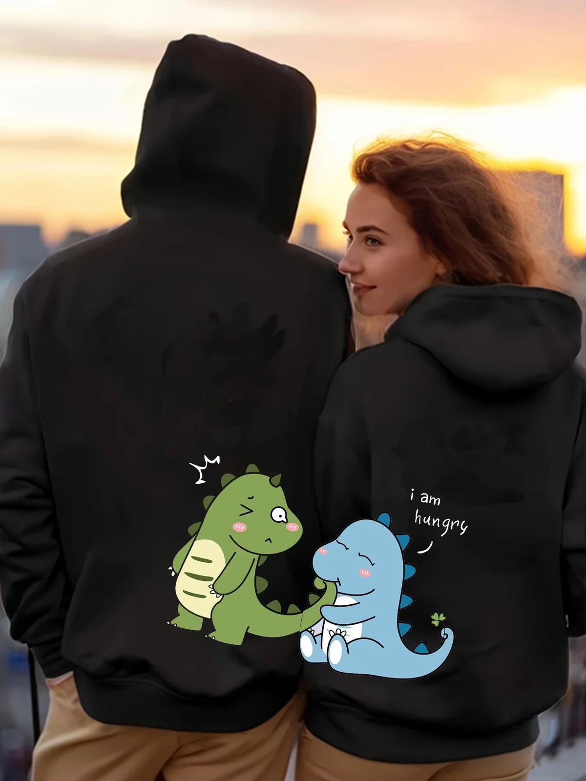 Love Print Fleece Hoodie for Men and Women, Casual Long Sleeve Pullover, Streetwear Autumn Winter Couple Sweatshirt