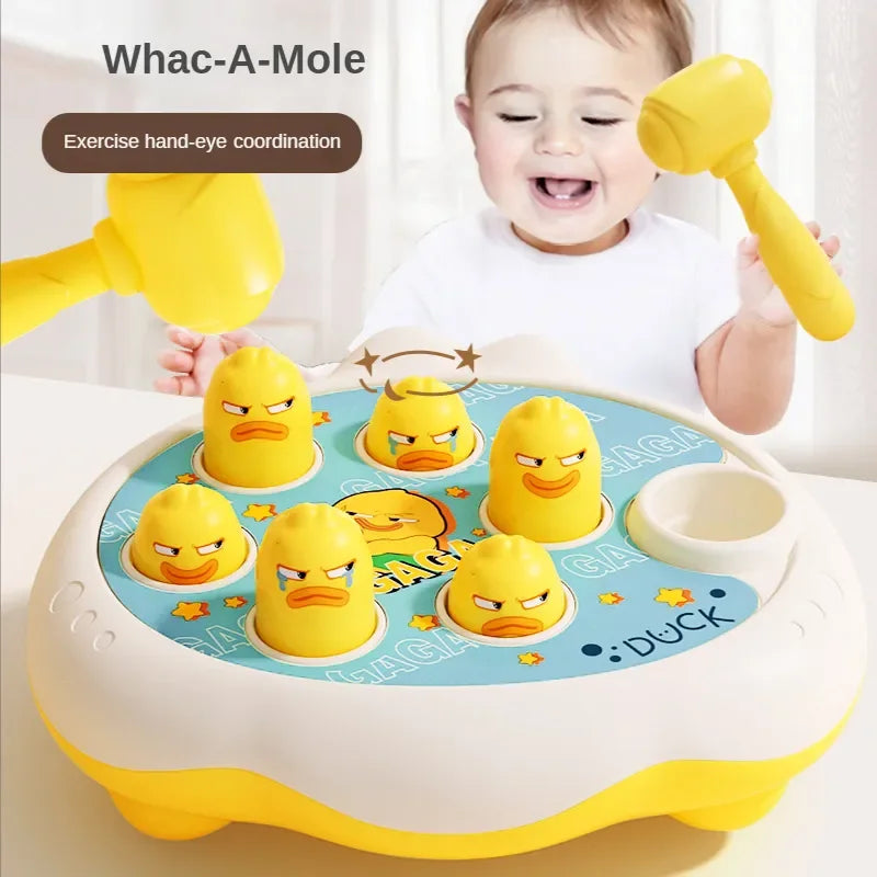 Cartoon Whac-A-Mole Montessori Baby Toy – Educational Toddler Game, Animal Theme Knocking Game for Parent