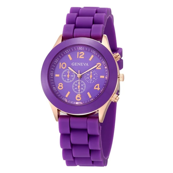 Women’s Fashion Luxury Watch – Silicone Strap Quartz Wrist Watch for Females