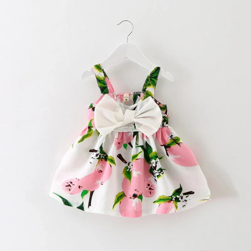 Summer Baby Girl Dress – Lemon Print Newborn Infant Dress, Perfect for Christening, Birthday, and Princess Outfits