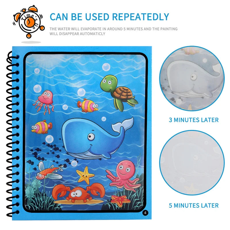 Magical Water Drawing Book – Reusable Montessori Coloring Toy for Children