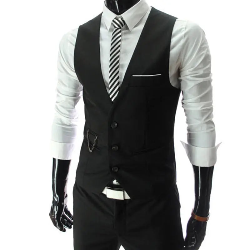 Men&#39;s Casual Sleeveless Formal Business Jacket