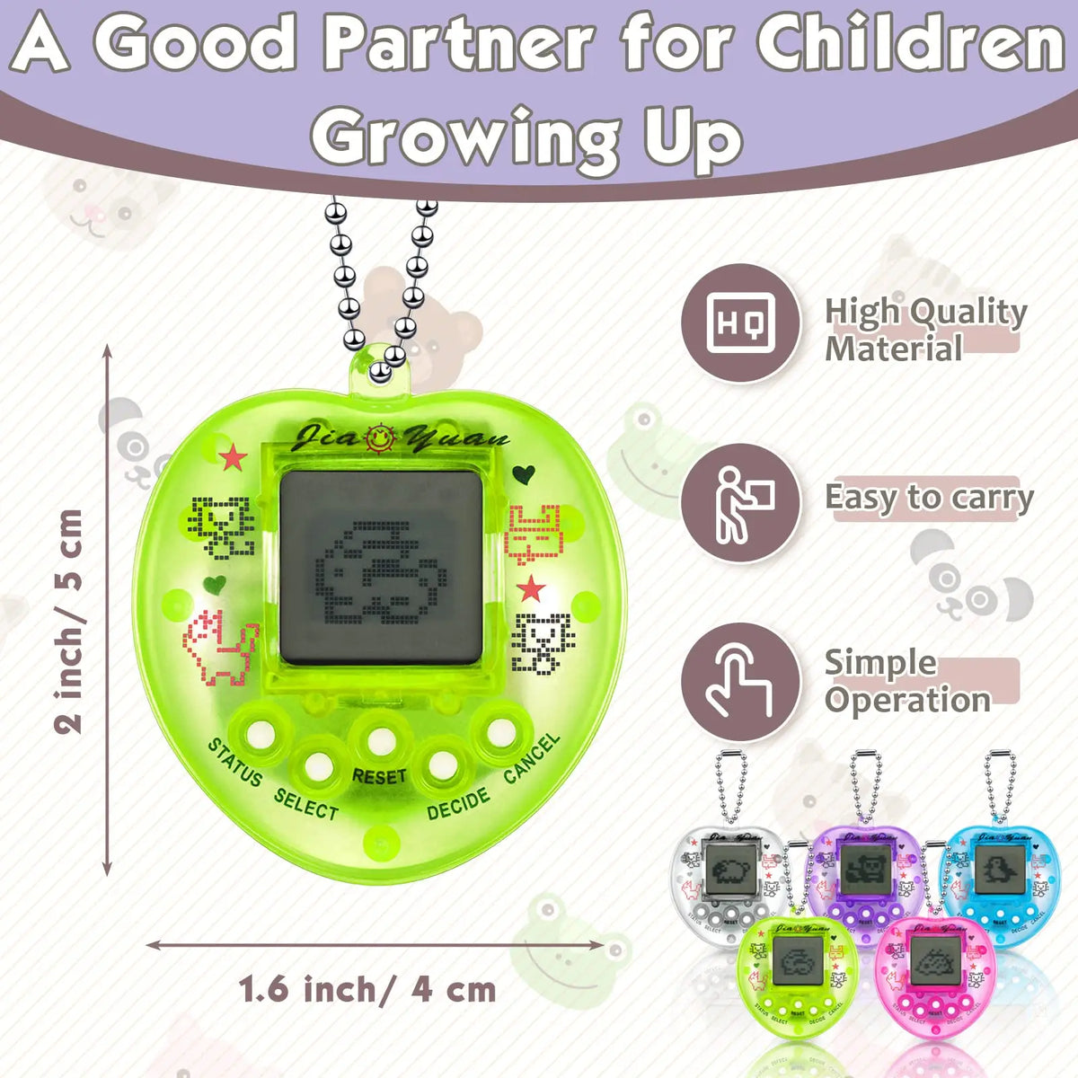 Kids Electronic Pets Game – Tamagotchi Handheld Game Console in Russian