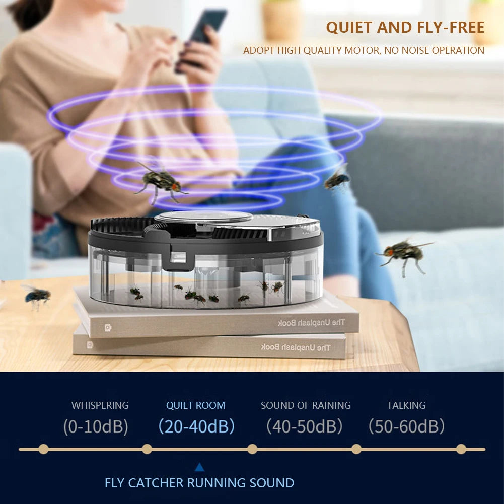 Automatic Fly Catcher: USB Rechargeable Insect Trap for Effortless Pest Control