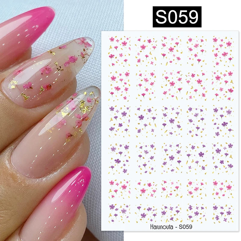 Succulent Plants 3D Nail Sticker - Spring Floral DIY Decoration