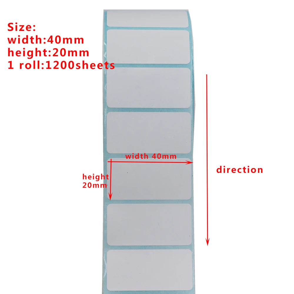 Waterproof Blank Direct Print Thermal Paper Adhesive Labels for Barcode Tags