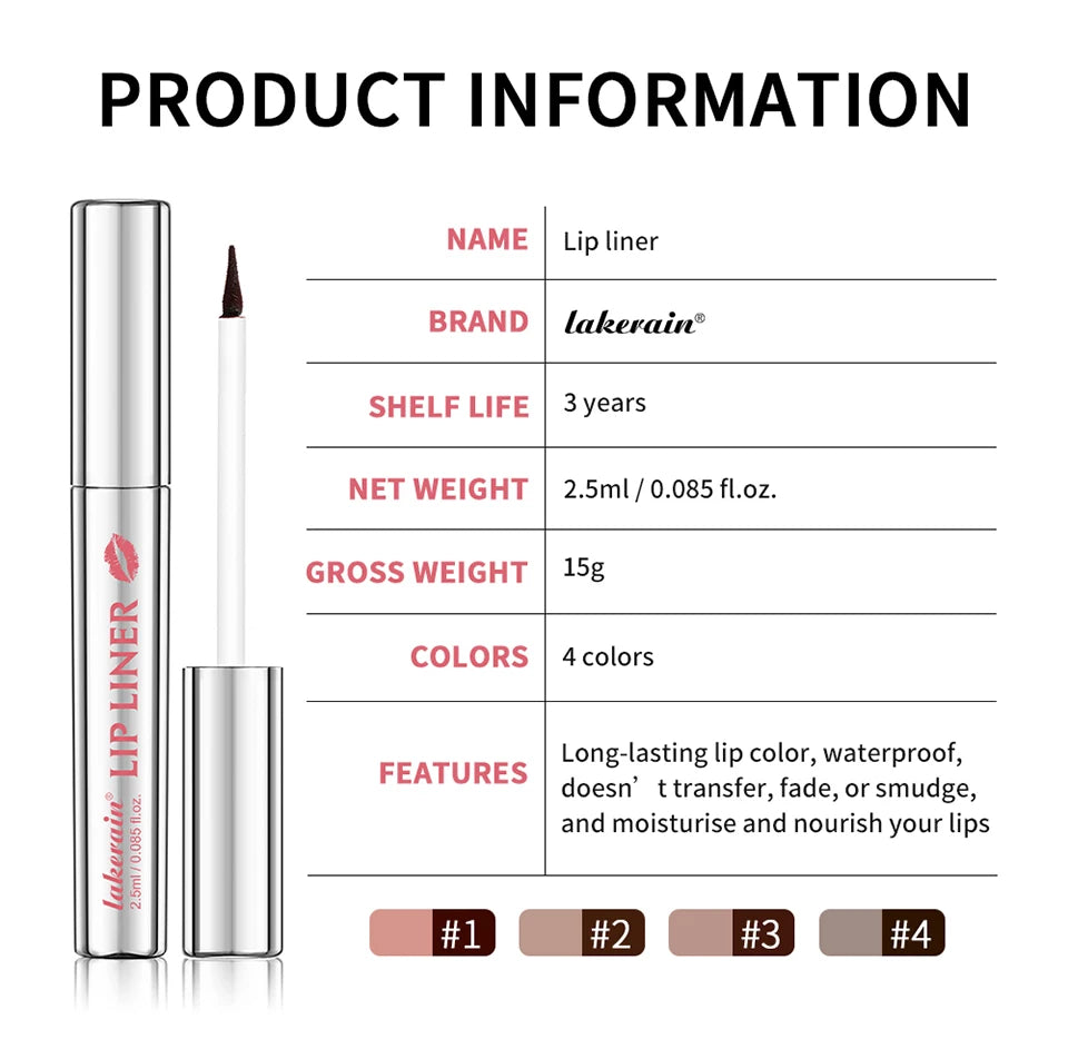 Magic Lip Liner Tattoo Set - Highly Pigmented Matte Peel-Off, Waterproof &amp; Transfer-Proof Lip Stain