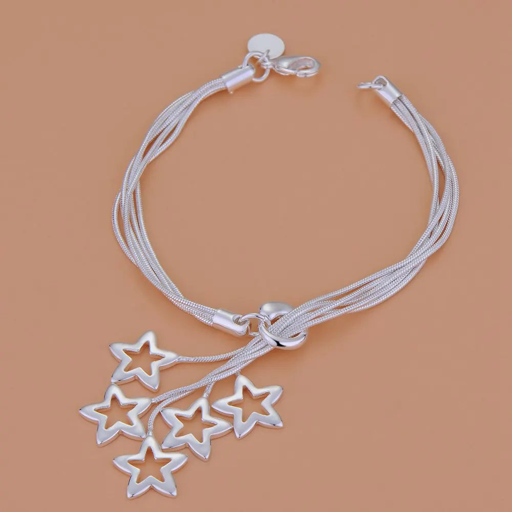 925 Sterling Silver Heart Bracelet for Women and Men, High-Quality Romance Chain Fashion Jewelry for Engagement, Party and Wedding Gift