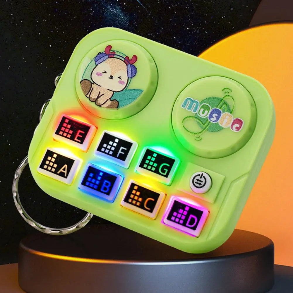 Mini DJ Music Disc Keychain Toy, Musical Sound Button Pendant, Fun Educational Gift for Kids