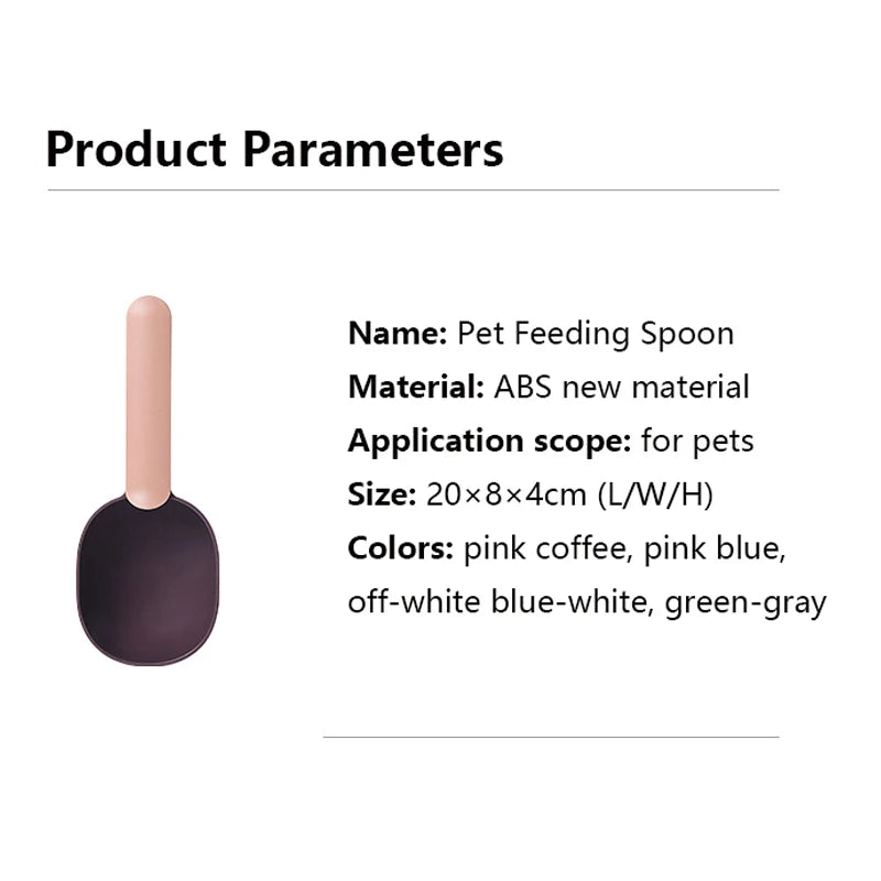 Multifunctional Dog Food Scoop with Sealing Clip – Durable Pet Measuring Spoon