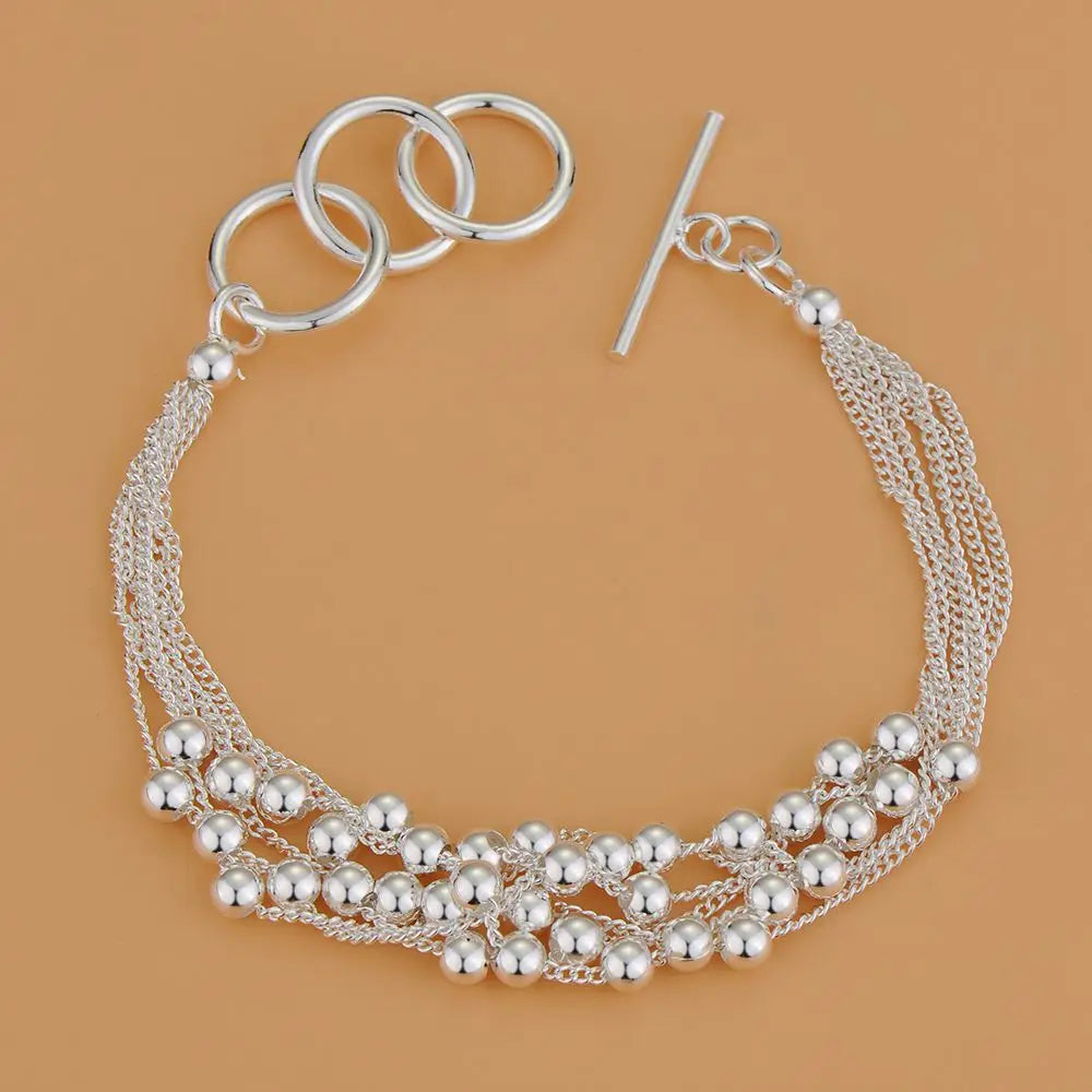 925 Sterling Silver Heart Bracelet for Women and Men, High-Quality Romance Chain Fashion Jewelry for Engagement, Party and Wedding Gift