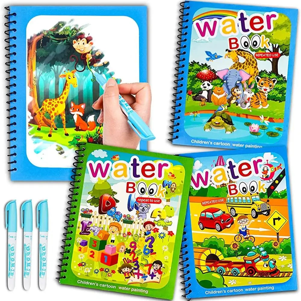 Magical Water Drawing Book – Reusable Montessori Coloring Toy for Children