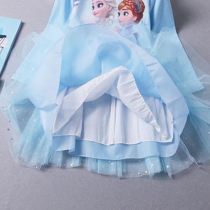 Fall Dresses for Girls – Frozen Elsa Long Sleeve Princess Costume, Perfect for Birthday Parties and Children&#39;s Events